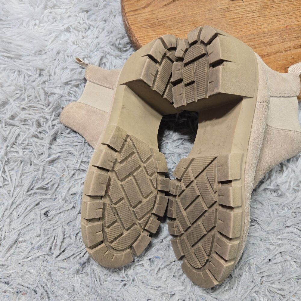 Steve Madden Luxury Ankle Boots Howler Womens Size 7M Boho Sand Suede Leather - Picture 3 of 5